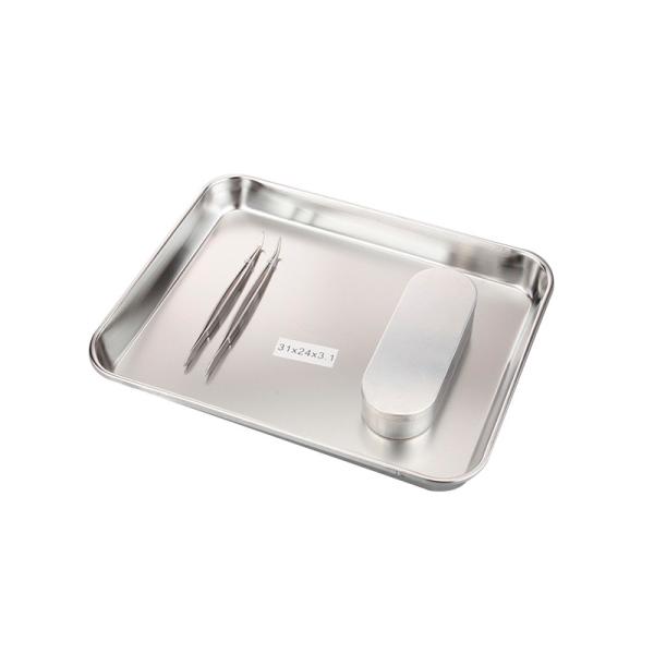 2 Centimeters Square Stainless Steel Medical Tray TCM Clinic Apparatuses
