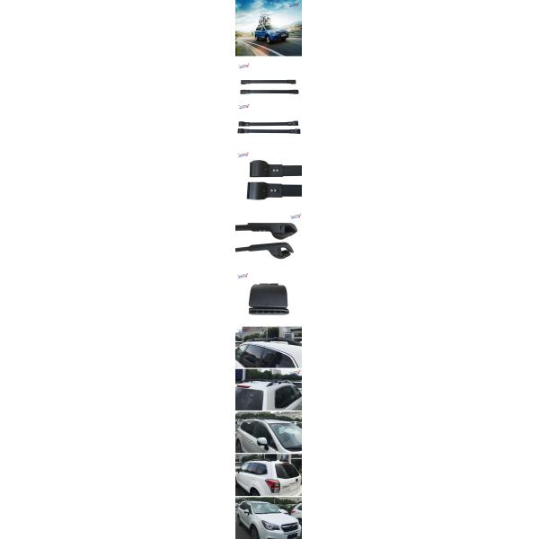 Black B076 Rooftop Cargo Carrier Cross Bars , Subaru Forester Aftermarket Cross Bars