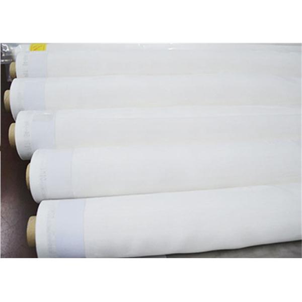High Tensile 120 Mesh Polyester Printing Mesh With Acid Resistant , White Color