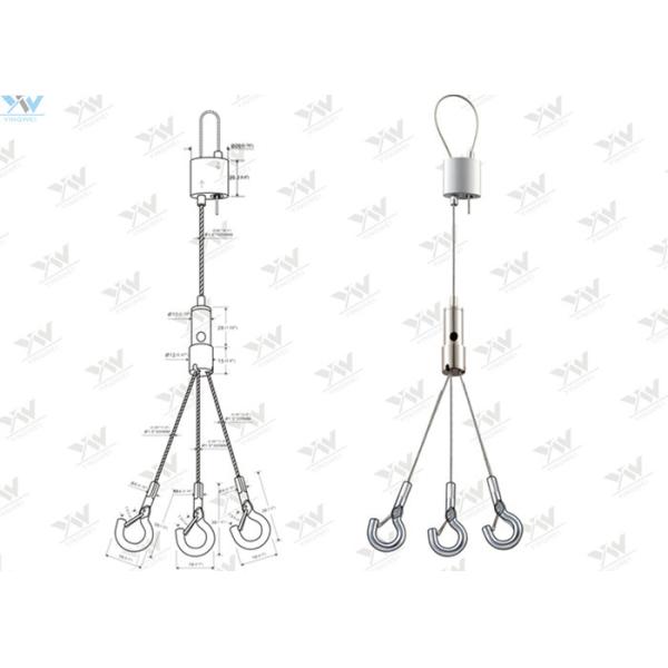 Three Feet Cable Suspension Kits Cross Adjustable Gripper Loop Maker With Hooks