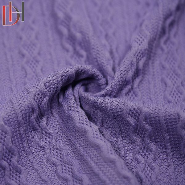 Breathable Jacquard Fabric Anti Static 95 Percent Polyester 5 Percent Spandex Fabric