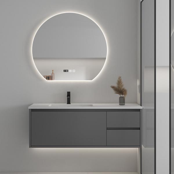 High Toughness Bathroom Furniture Vanities Solid Wood Material