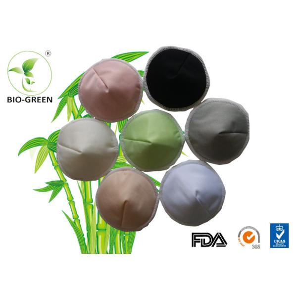 Breathable Organic Bamboo Reusable Pads , Thin Soft Organic Reusable Breast Pads