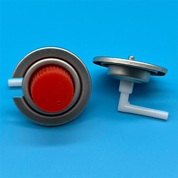 Versatile Portable Gas Stove Valve with Red Cap for Outdoor Cooking - Compact and Efficient