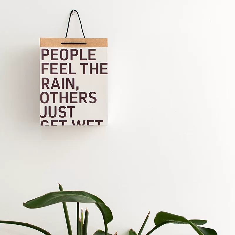 Kraft Paper Shopping Bag with Rope Handle for Retail Packaging