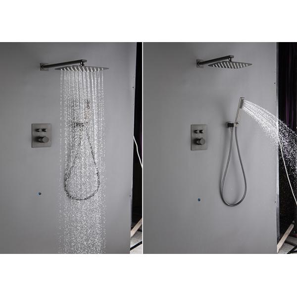 Concealed Tap Bath Shower Mixer Set Matte Black Wall Mounted