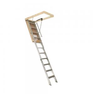 Cheap Anti Slip Feet Home Aluminium Loft Ladder , Collapsible Telescopic Attic Ladder for sale