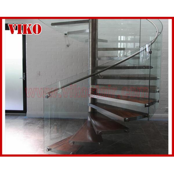 Spiral Staircase VH26S    Tread Tempered glass Handrail304 Stainless Steel Stainless Steel Stair  Handrail Railing Glass