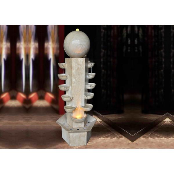 Garden  Marble Effect Wood Rattan Garden Fountain