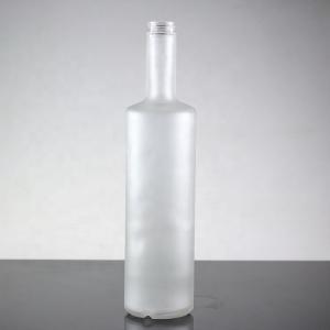 Cheap 750ml Industrial Frosted Glass Vodka Bottle for Maunfacture and Trading for sale