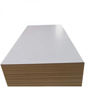 China Elegant White Melamine Mdf Sheets Wooden Furniture Board 1220*2440mm on sale