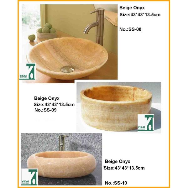Bathroom Vanity Granite Marble Sink Round Bowl Pedestal Basin