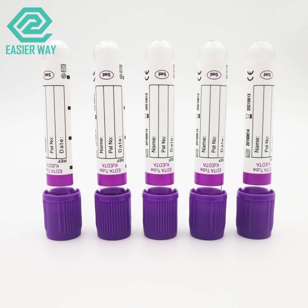 Hematology Blood Collection K2 K3 EDTA Purple Top Tubes