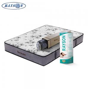 Cheap Compressed Bamboo Fabric 3 Zone Pocket Spring Mattress Queen Size for Dormitory for sale