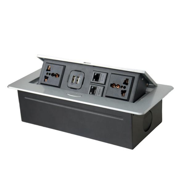 Flip Cover Desktop pop up power outlet uninvesal standard Socket Outlets for office desk /kitchen workstation