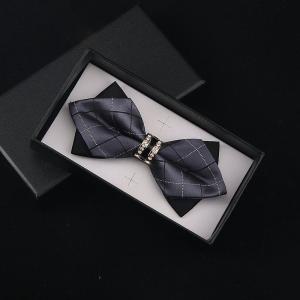 China Men's Bowtie Necktie Handkerchief Clip Set Ideal for Weddings and Special Occasions on sale