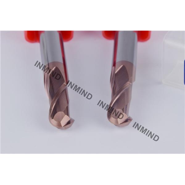 Long Flute Ball Nose End Mill with 100 mm Length 10 mm Dia 0.5 - 0.6 UM Grain Size