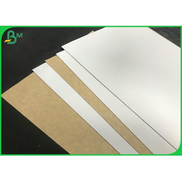 Flip Sided Kraft Paper Board White Solid Surface Brown Color Back For Food Box