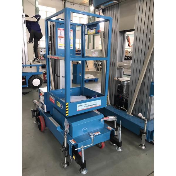 Single Mast Aerial Work Platform , 160 kg Load 6m Hydraulic Boom Lift