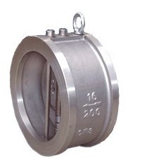Carbon Steel Cast Check Valve Wafer Ends Double Disc 100% Leak Proof Sealing