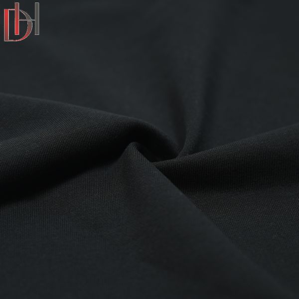 Organic Tricot Knitted Fabric 280GSM Breathable Winter Cotton Polyester Shirt Fabric