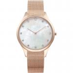 Elegant Ladies Designer Diamond Watches Pearl Shells 30m Water Resistant