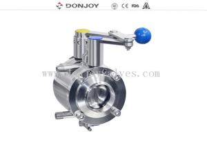 Cheap Sanitary stainless steel butterfly valves , 4 Manual mixing proof butterfly valve for sale