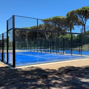 Cheap Wheelchair Accessible Padel Tennis Courts Fields Type With PE Fence for sale