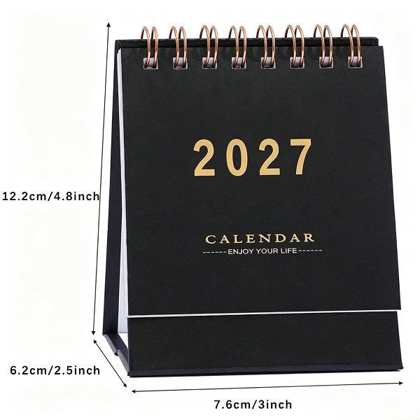 Mini Desk Calendars 2027 Morandi Color Standing Planner For Office Desk