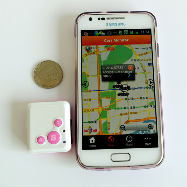 V16 Mini GSM GPS Tracker+Child Kids Elderly SOS Button Alarm Transmitter W/ Inbuilt Microphone & Speaker for 2-Way Talk