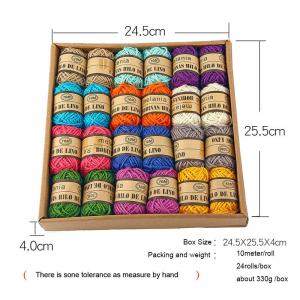 China 2mm Gift Ribbon Natural 3ply Bling Hemp Twine Jute Rope for DIY Crafts or Hang Tag on sale