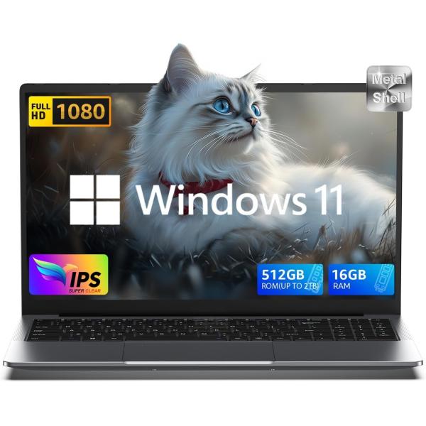 Intel N150 Quad Core Windows Laptop Computer 15.6 FHD IPS Display Laptop