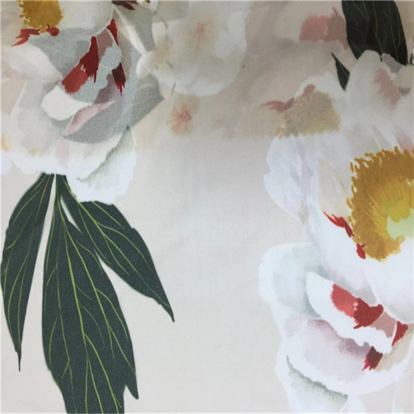 High Twist Chiffon Fashion Print Fabric 75dx75d Yarn Count Environmental Printing