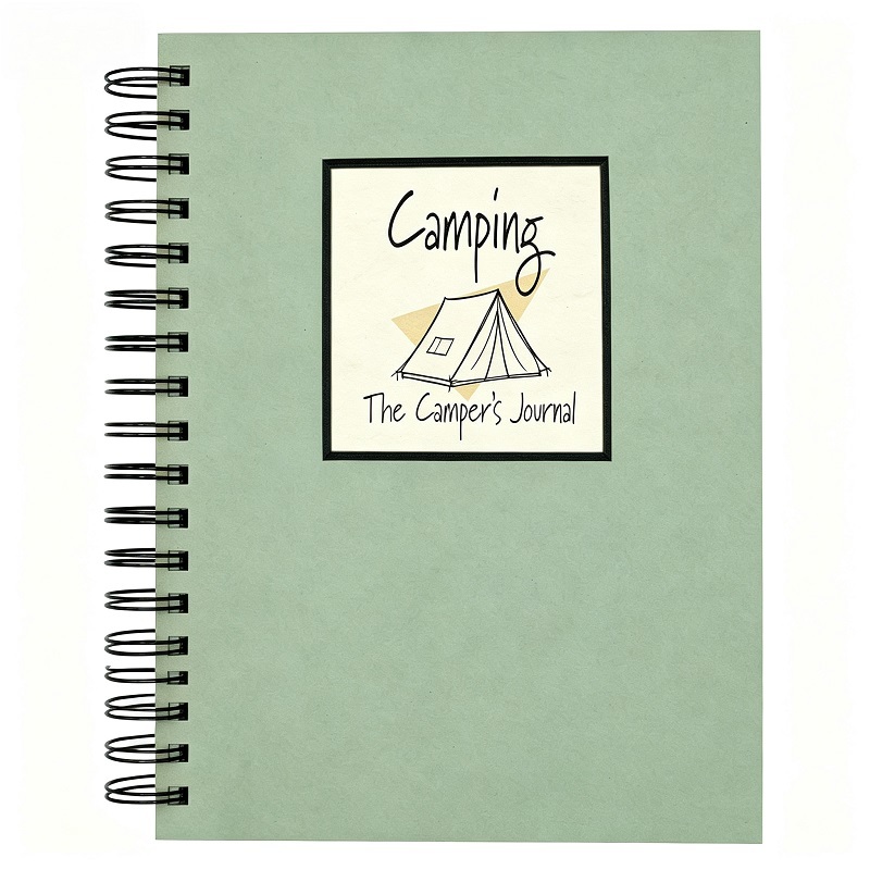 Camping Trip Log Book With Wire-O Binding And Kraft Paper Cover For Campers