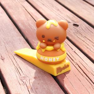 Cheap Novelty Funny Door Draft Wedge Rubber Cute Bear Shaped Door Wedge Stopper for sale