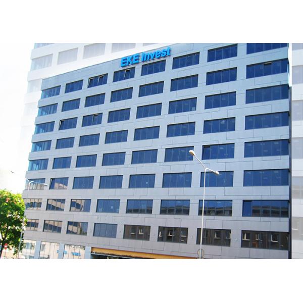 Nano Gold Aluminum Panel Curtain Wall PVDF Coating Oil Pen Resistance For Building Walls Project