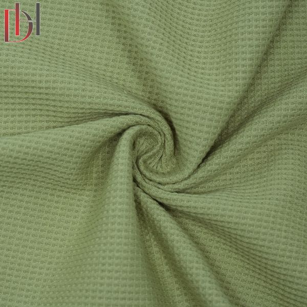 65% Polyester 35% Cotton Fabric Eco Friendly Breathable Stain Repellent Waffle Fabric