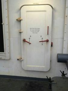 Cheap Water Tight Marine Doors / Ship Access Door With Round Window Handle Quick Open for sale