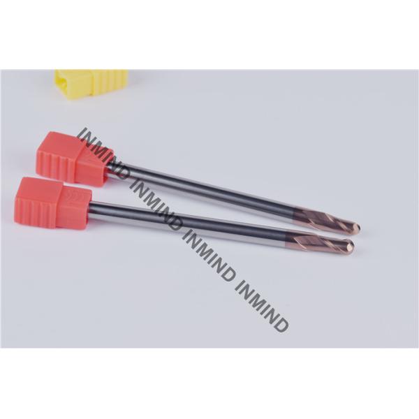 HRC55 Long Shank Ball Nose End Mill 75 mm Length 6 mm Dia H6 Tolerance
