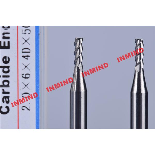 2 Flute Aluminum End Mill Bright Finish No Coating 0.7um Grain Size