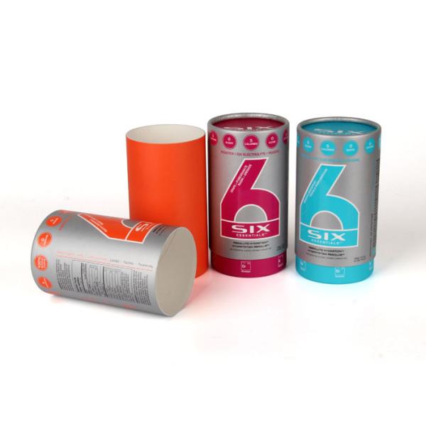 Rolled Edge Paper Tube Packaging Cardboard Paper Canister Aluminum Easy Open End