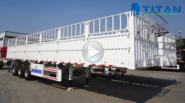 60 Ton Cattle Animal Transport Fence Semi Trailer for Sale in Sudan