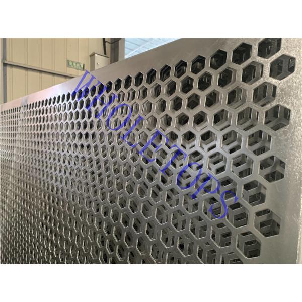Width 600mm-1400mm Perforated Aluminum Panels Cladding with Square Round Slotted Holes