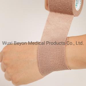 China Red Non Woven Cohesive Bandage Medical Compression Self-Adhering Flexible Protect Body Parts on sale