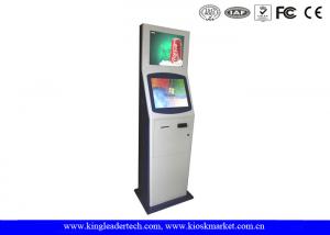 Cheap 15 Inch Dual Display SAW Touch Screen Kiosk Floor Standing For Court House Hospital for sale