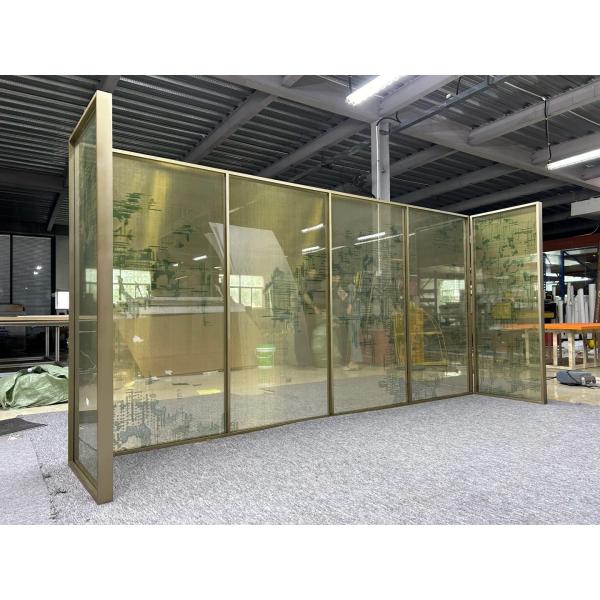 Customized Copper Woven Metal Hotel Art Screen With Stain Resistant