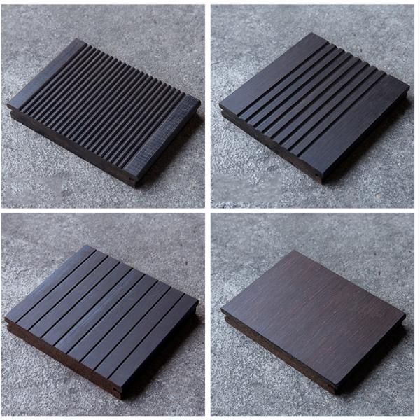 Stripe Strand Woven Outdoor Bamboo Panels , Bamboo Timber Sheets For Flooring