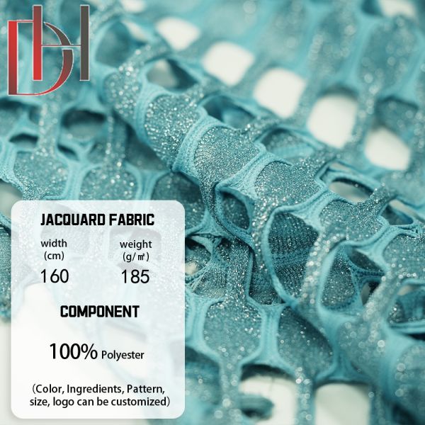 100% Polyester Soft Jacquard Fabric Quick Dry Cotton Bikini Skirt Fabric With Holes