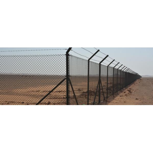Hot Dipped Galvanized Black Chain Link Fence Cost 1.53m*10m*65mm*65mm*2.5mm