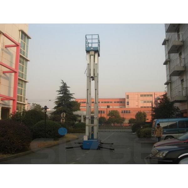 Motor Driven Aluminum Work Platform 16m Multi Mast For One Man 160 kg Load Capacity